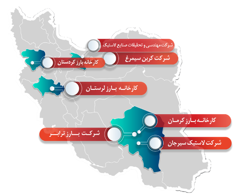 شرکت‌های تابعه لاستیک بارز